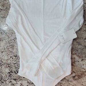 White Long-Sleeve Bodysuit